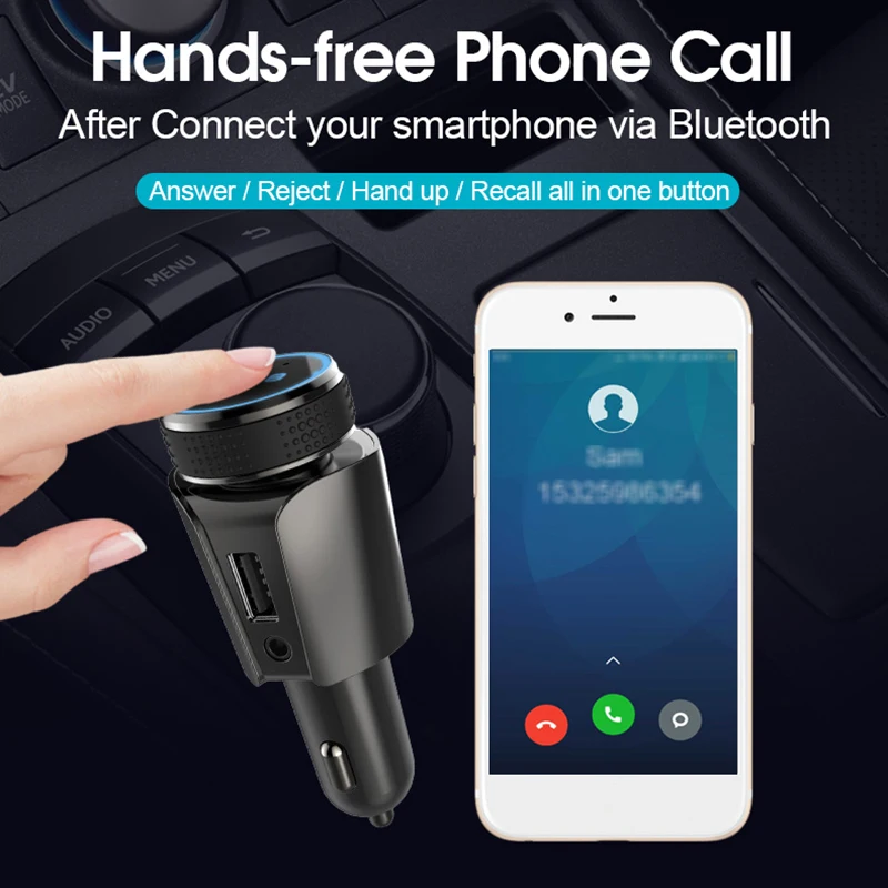 Автомобильное зарядное устройство с Bluetooth автомобильный стерео MP3-плеер