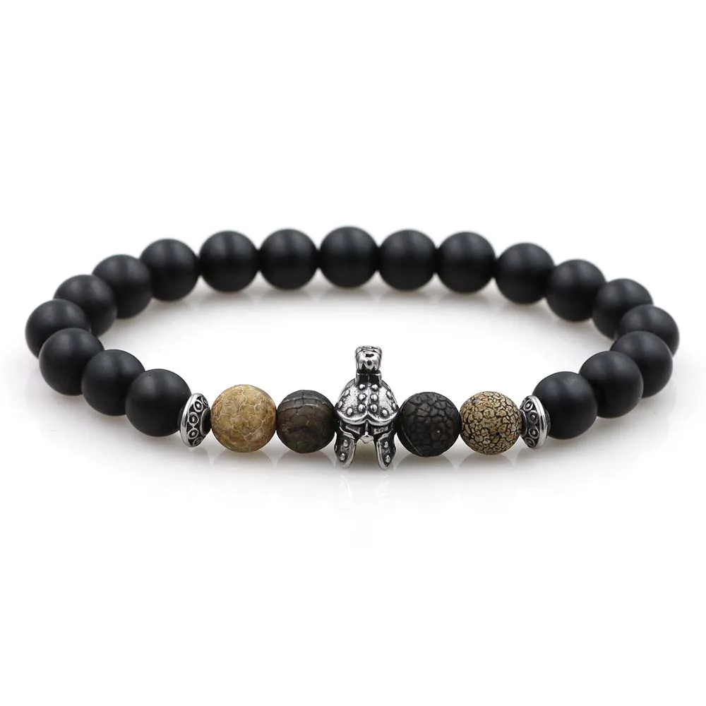 Браслет из нержавеющей стали в виде рыцаря спартанского воина | Украшения и