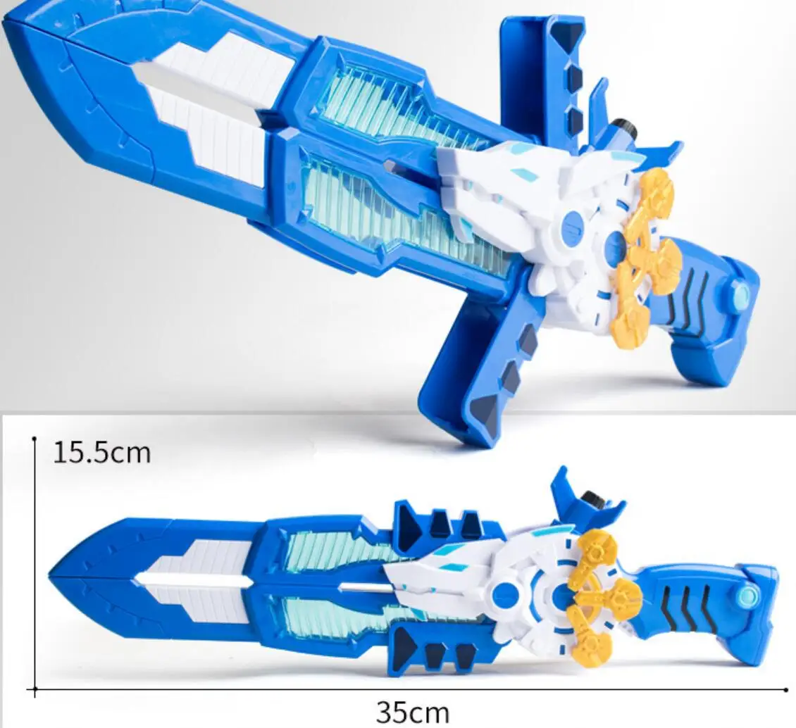 

Трехрежимный мини-меч-трансформер, игрушки со звуком и светом, экшн-фигурки MiniForce X, деформационное оружие, пистолет, игрушка, синий