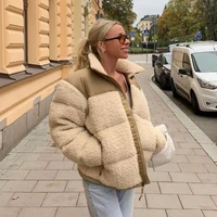 winter jacket women fleece faux shearling coats female suede fur jackets coat man warm thickened lamb puffer jacket outerwear