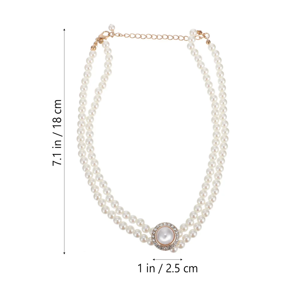 

Double-layer Pearl Necklace Creative Pendant Imitation Pearl Chain Fashion Gift