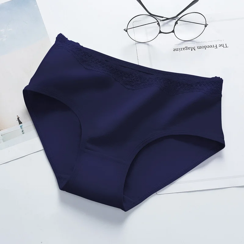 M-XL сексуальные хлопковые дышащие женские трусики кружевное нижнее белье со