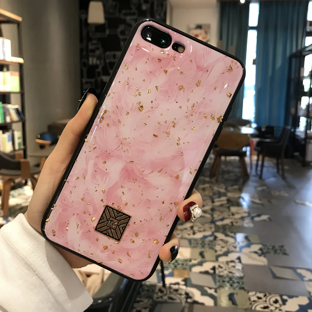 Золотой фольга мрамор Bling чехол для телефона для iPhone 11 pro XS Max XR X TPU гранитный чехол с геометрическим рисунком для iPhone 7 8 6 6s Plus блестящий чехол
