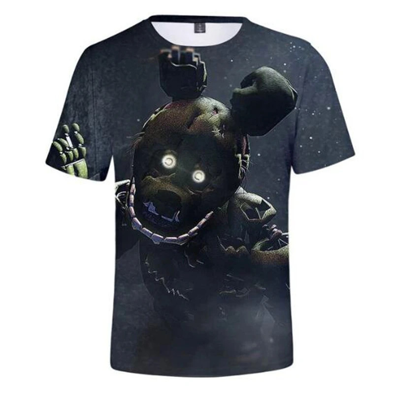 Лидер продаж милые модные 3D футболки с изображением пяти ночей у мальчиков и