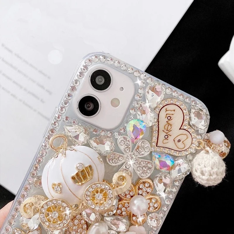 Чехол Sunjolly Diamond для LG K92 22 51 42 52 62 50 61 22Plus Q92 31 Velvet Stylo 5 6 7 5G Bling Rhinestone Phone Cover fundas
