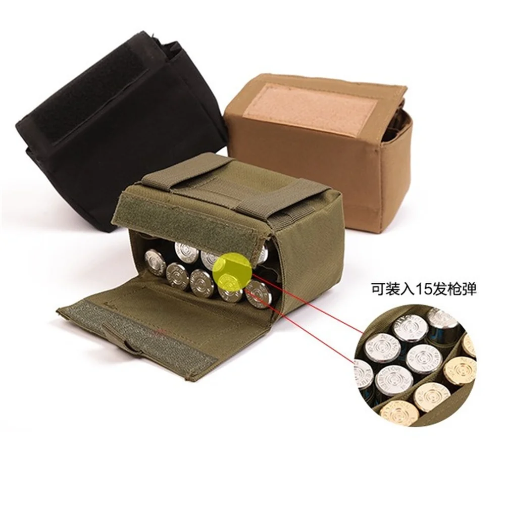 

Tactical Shotgun Bullet Box 15 Bullet Box Bag New Multifunctional Tactical MOLLE Waist Bag Handbag Mini Bullet Ammo Bag