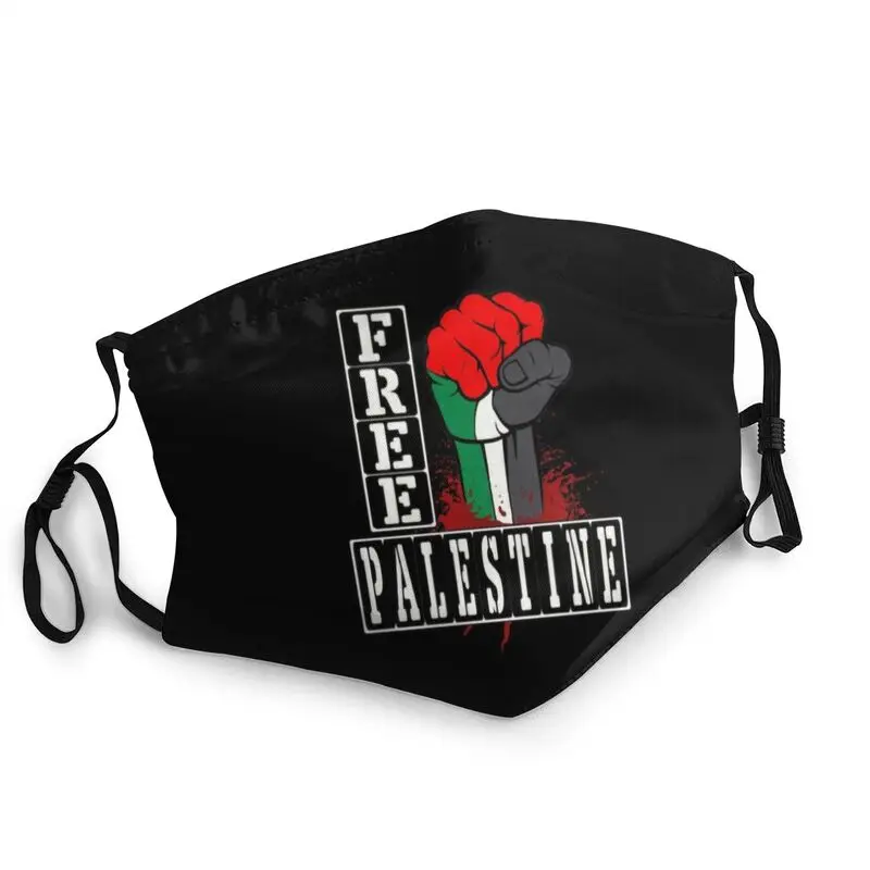 

Non-Disposable Free Palestine Fist Mask for Face Palestinian Flag Freedom Mask Men Women Protection Respirator Mouth Muffle