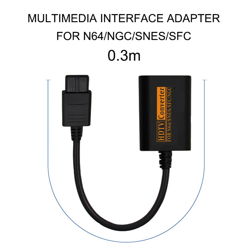 

HDMI-compatible Converter Cable For N64 SNES NGC To HDTV Video Scart Cable Convenient Splitter 720P HD Game Console Conversion