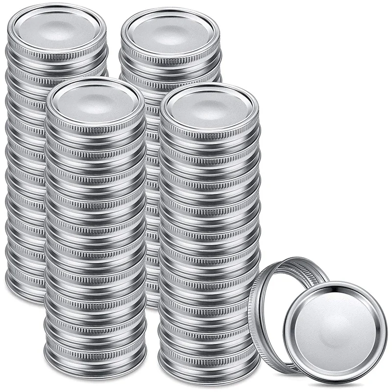 

New-40 Sets Mason Canning Jar Lids Regular Mouth Jar Lids Leak Proof Split-Type Lids and Mason Canning Jar Caps