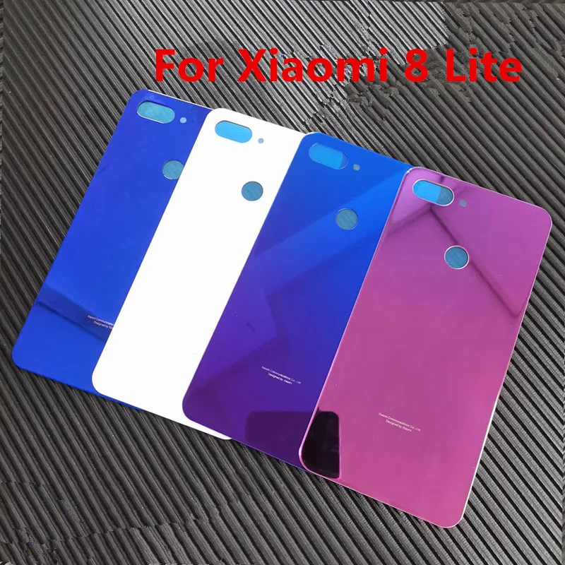 

1 стеклянная задняя крышка батарейного отсека, корпус для Xiaomi 8 Lite с логотипом