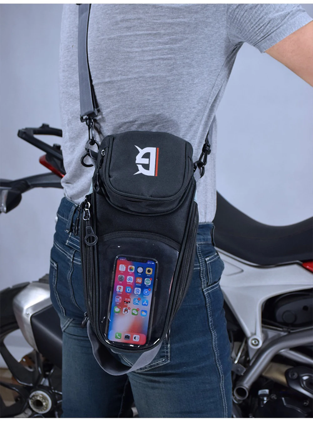 GHOST RACING 4.5L сумка на топливный бак мотоцикла для мобильного телефона спортивный