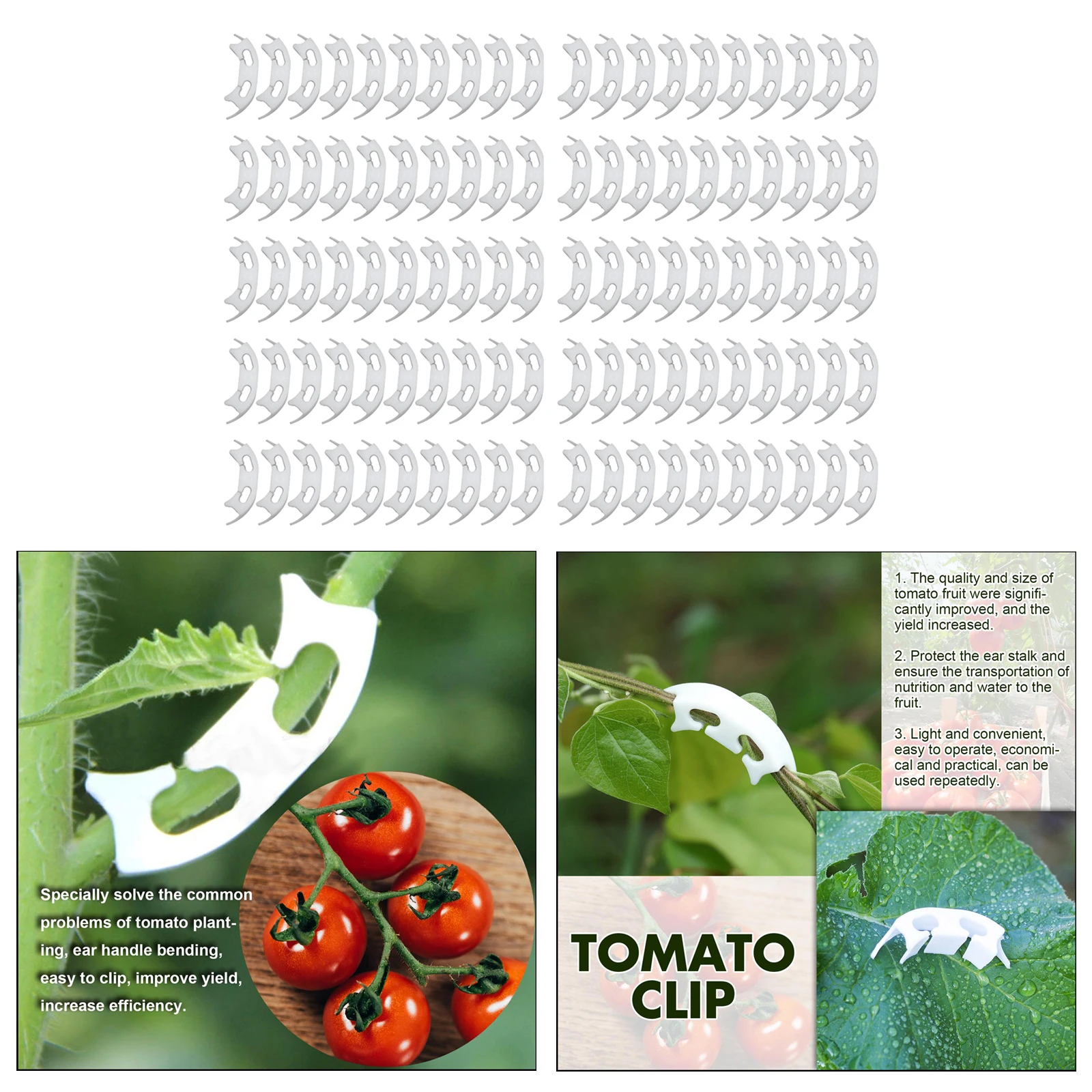 

100pieces Vegetables Tomato Fixing Clips Plant Flower Reinforcement Clips