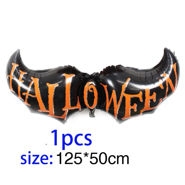 1pcs letter bat 10 шт./лот надувные воздушные шары в форме черепа, летучей мыши, тыквы, украшения для Хэллоуина, детские игрушки для Хэллоуина, украшения для дня рождения, латексные шары - Цвет: 1pcs letter bat