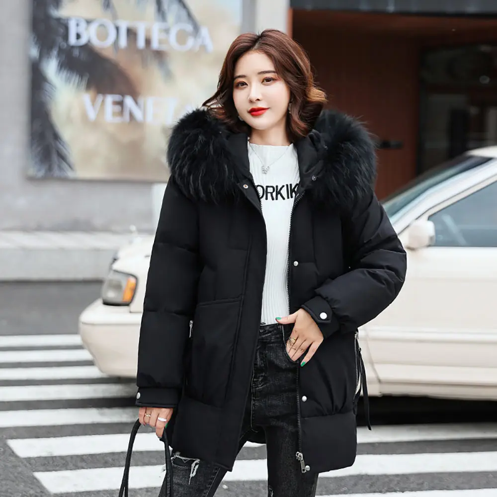 Vielleicht 2022 Winter Coat Women Thickening Warm Parkas Snow Wear Slim Fashion Female Jacket Cotton Padded Clothes