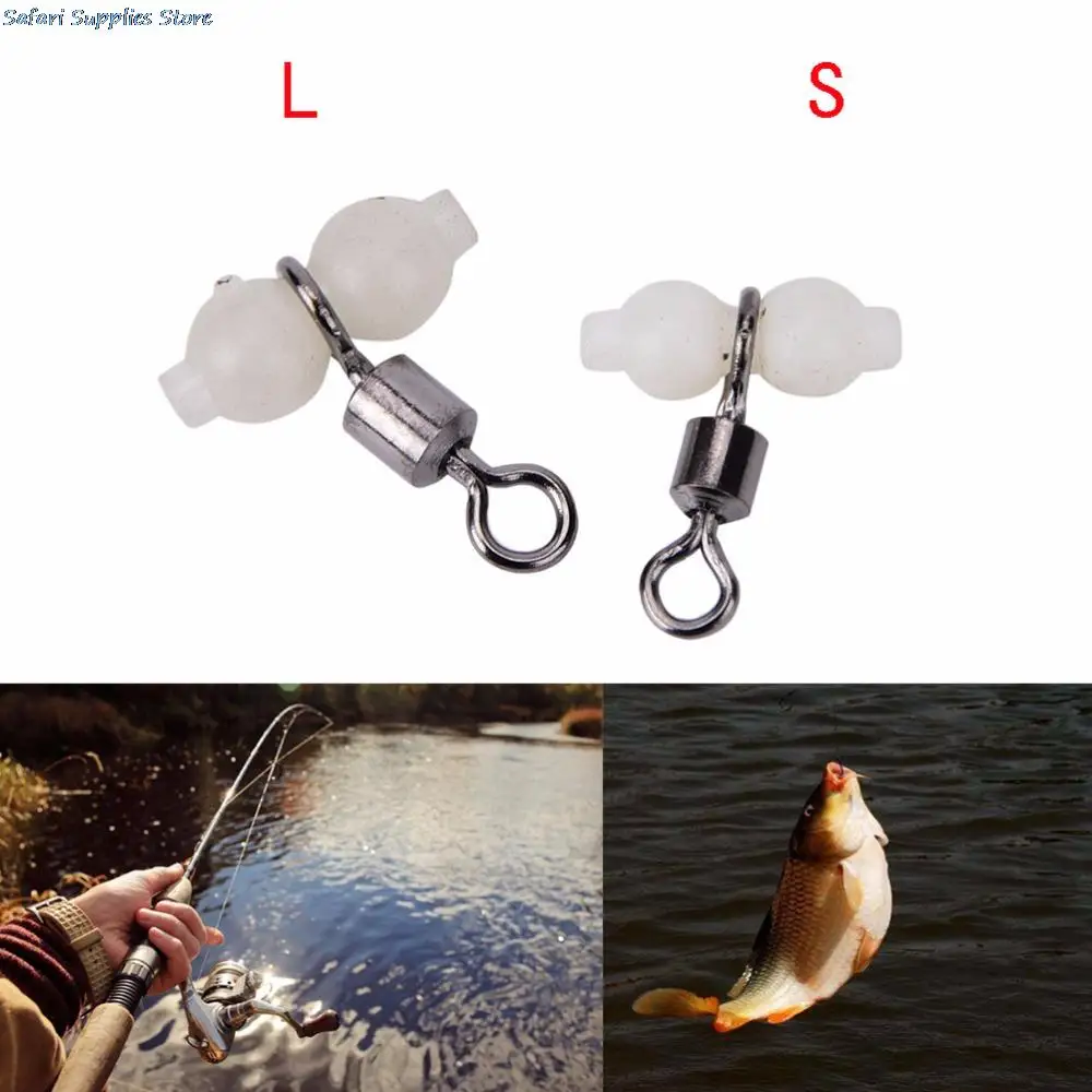 

30 Pcs Tackle Connector Rolling Swivels Luminous 3 way Fishing Swivels Rolling Swivels Sea Fishing Accessories