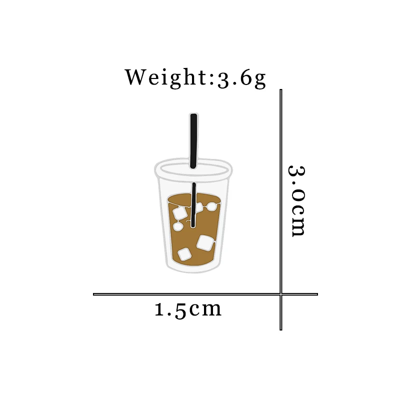 Модные маленькие эмалированные броши в форме чашки кофе американо милый