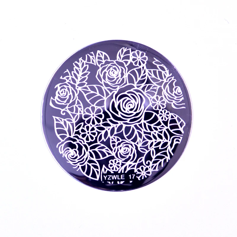 

1pcs 5.6cm Round Nail Art Stamp Nail Stamping Template Flower Geometry Animals DIY Nail Designs Manicure Image Plate Stencil