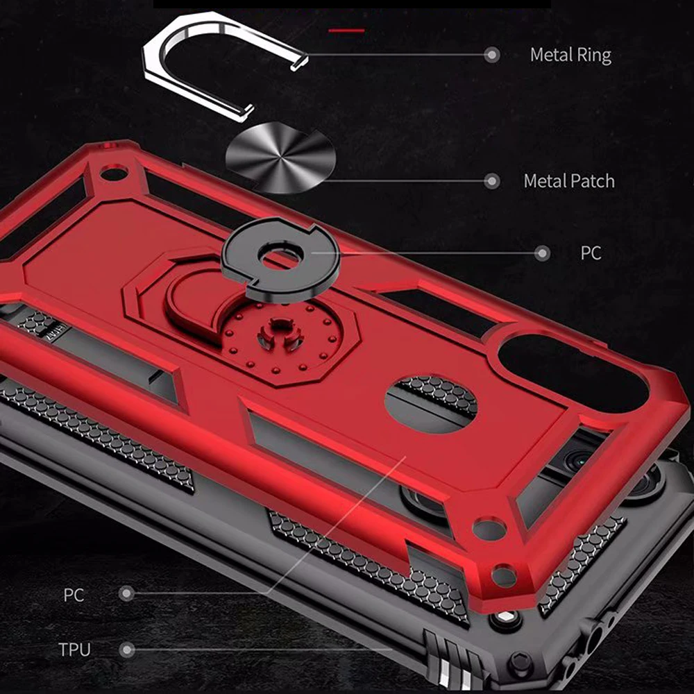 Shockproof Armor Phone Case for Redmi Note 7 Fundas K20 Pro Military Industry Holder Cover Mi9 9SE 9T CC9 CC9E A3 Back Coque | Мобильные