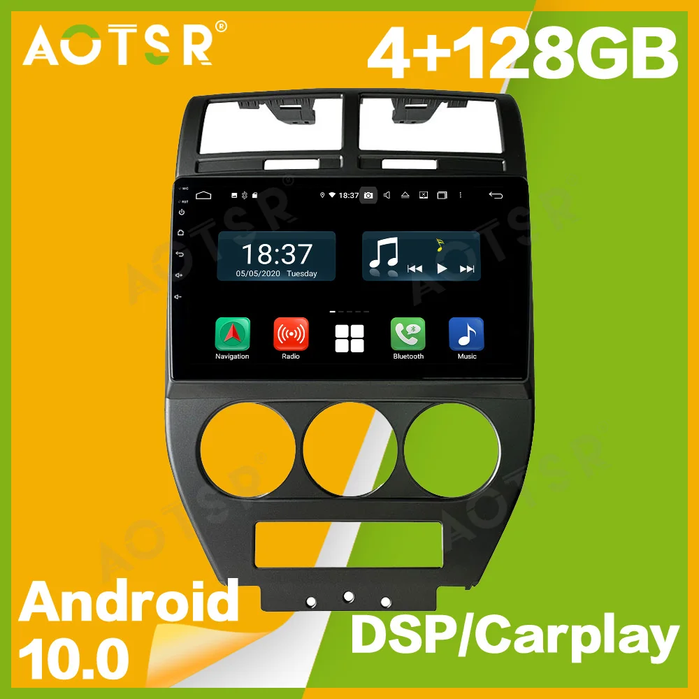 

128GB For Jeep Compass 2007-2010 Android 10 Car Stereo Car Radio with Screen 2 DIN Radio DVD Player Car GPS Navigation Head Unit