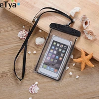 travel accessories waterproof packing phone coin money bag pouch pvc clear swimming beach string earphone wallet bags case
