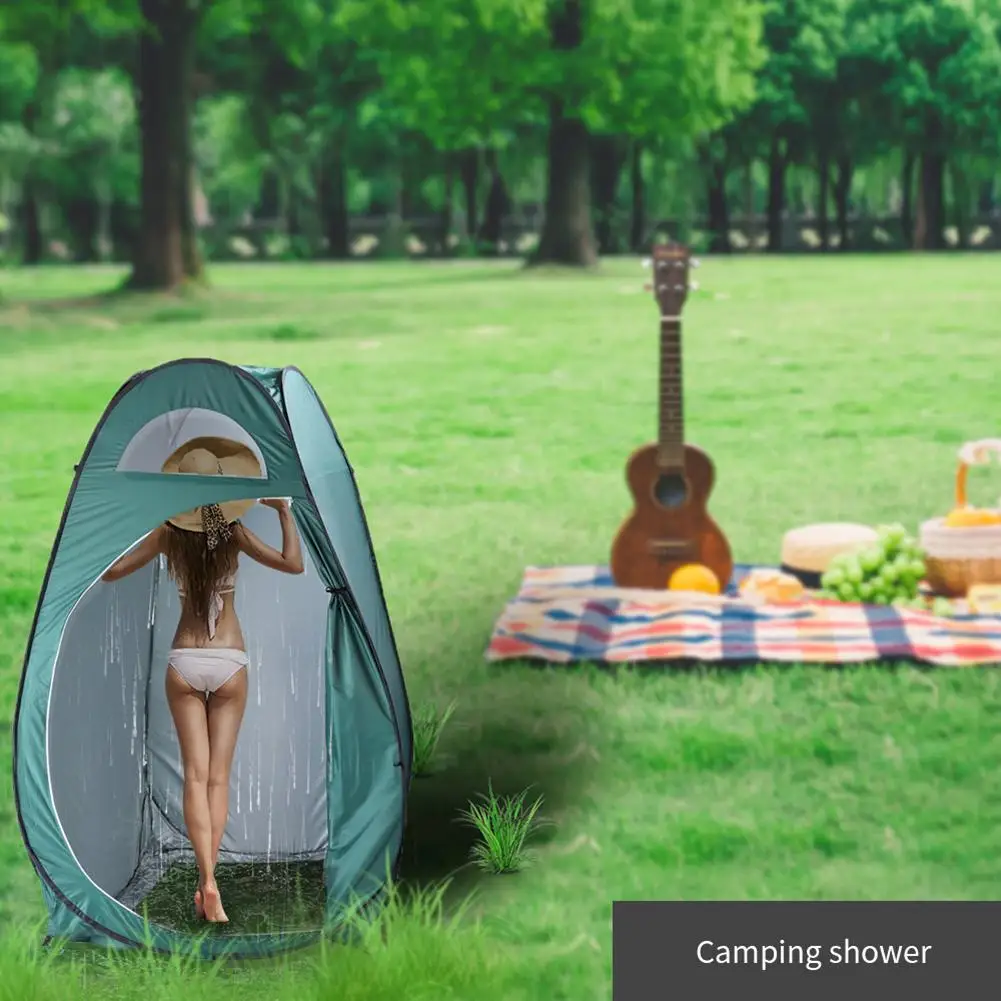 

Portable Outdoor Pop-up Toilet Dressing Fitting Room Privacy Shelter Tent Shelter Beach Privacy Toilet Tent with Bag