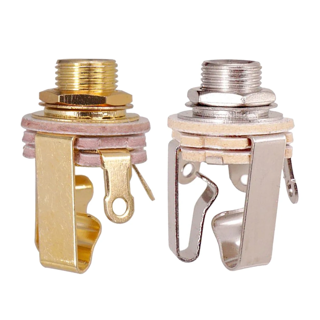 

2Pack 6.35mm 1/4 "Electric Guitar Plug Stereo Input Output Jack Guitar Part
