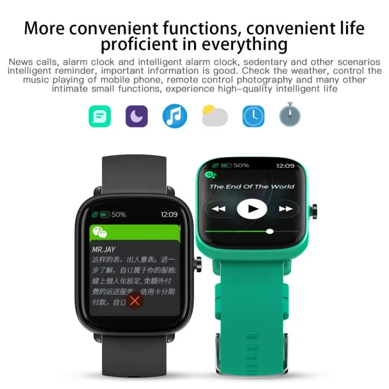 

Smart Bracelet Multicolor Strap Smartwatch Fashion Sports Step Counting Heart Rate Blood 2021 New Style 1.69 Inches Big Screen