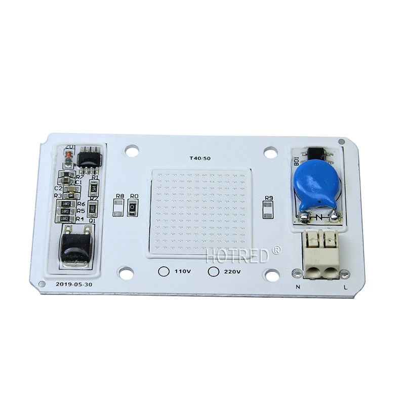 50 Вт Led COB УФ лампа чип 110 В/220 В 395nm 400nm DOB AC Ультрафиолетовый детектор металла кварцевый черный светильник бактерицидная дезинфекция