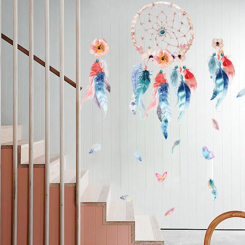 Ловец снов на стену наклейки для детской комнаты спальня настенный Декор перо