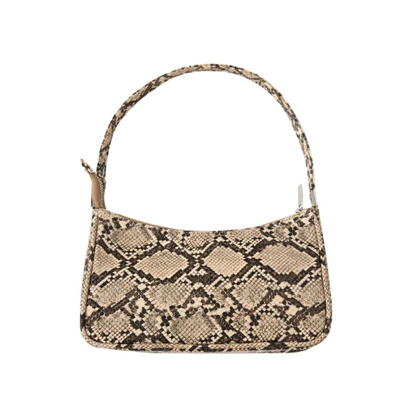 Сумка под руку нишевого дизайна новинка 2019 волнистая Pu ретро сумка со змеиным