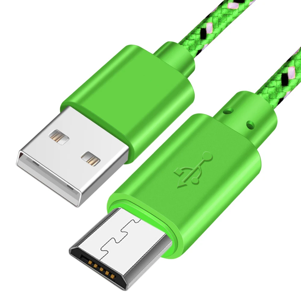 Micro USB кабель для синхронизации данных USB кабель для зарядки samsung htc huawei Xiaomi Tablet Android 1 м/2 м/3 м нейлоновая оплетка USB кабели для телефонов