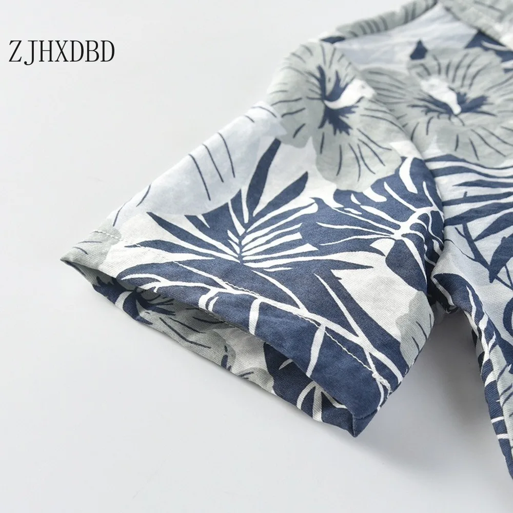 Лето 2020 новинка Детская гавайская рубашка с коротким рукавом и принтом для