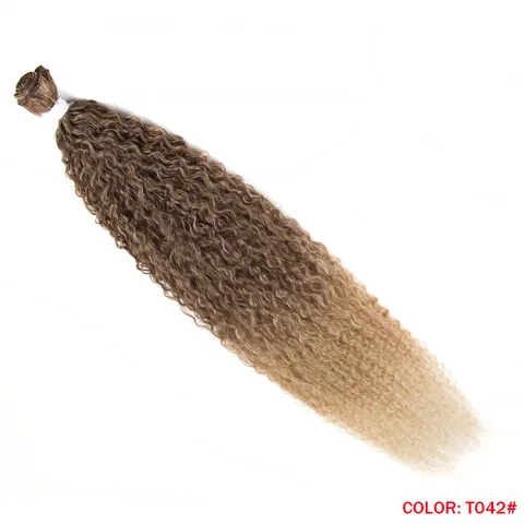 Moda ídolo kinky cacheado rabo de cavalo pacote de cabelo 34 polegadas 100g de cabelo sintético longo e macio