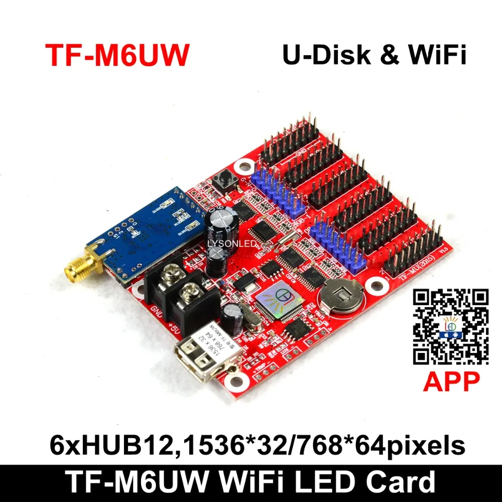 Горячая Распродажа TF M6UW WIFI и USB драйвер светодиодный дисплей карта управления