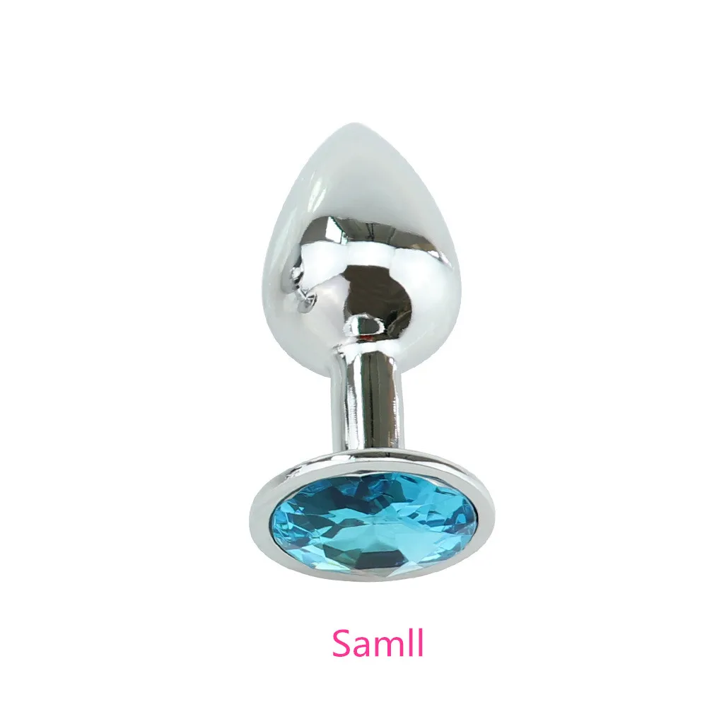 Sex Shop Silver Multi-color Ddiamonds 3 Sizes Available Metal Anal Plug Stainless Steel Adult Masturbation Products. | Красота и
