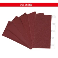 5 50pcs 90x182mm square sandpaper sand sheets grit 40 100 400 hook loop sanding red polishing