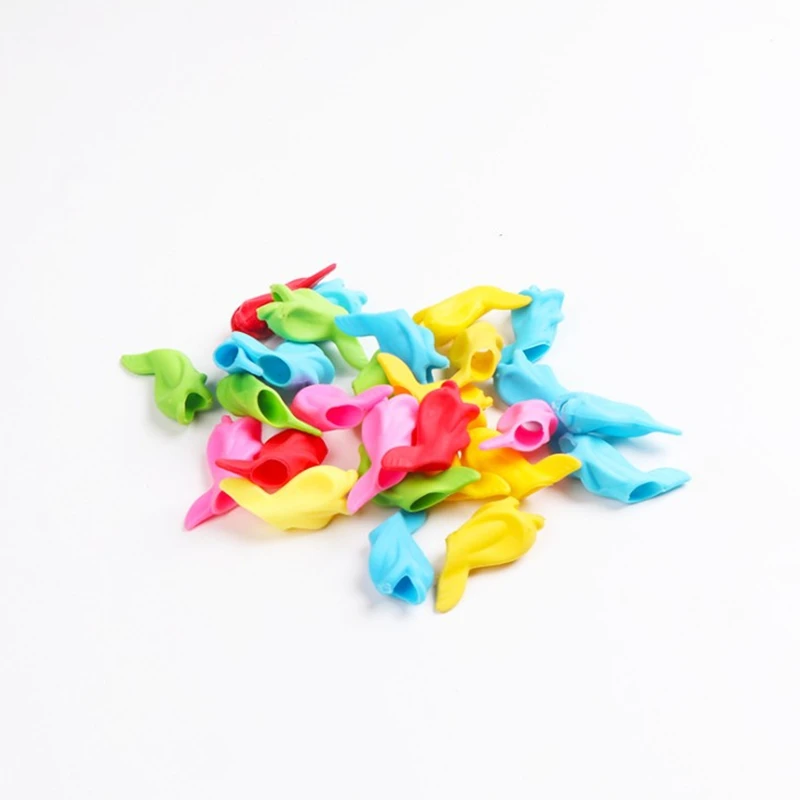 

10 Pcs/lot Kids Pen Holder Silicone Baby Learning Writing Tool Correction Device Fish Pencil Writing Aid Grip Stationery