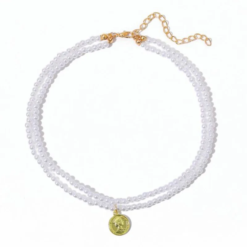 

Beaded Choker Pearl Necklace For Women Gold Chain Necklaces Pendant Collar Chokers Chains Bead Necklace Womens Jewelry