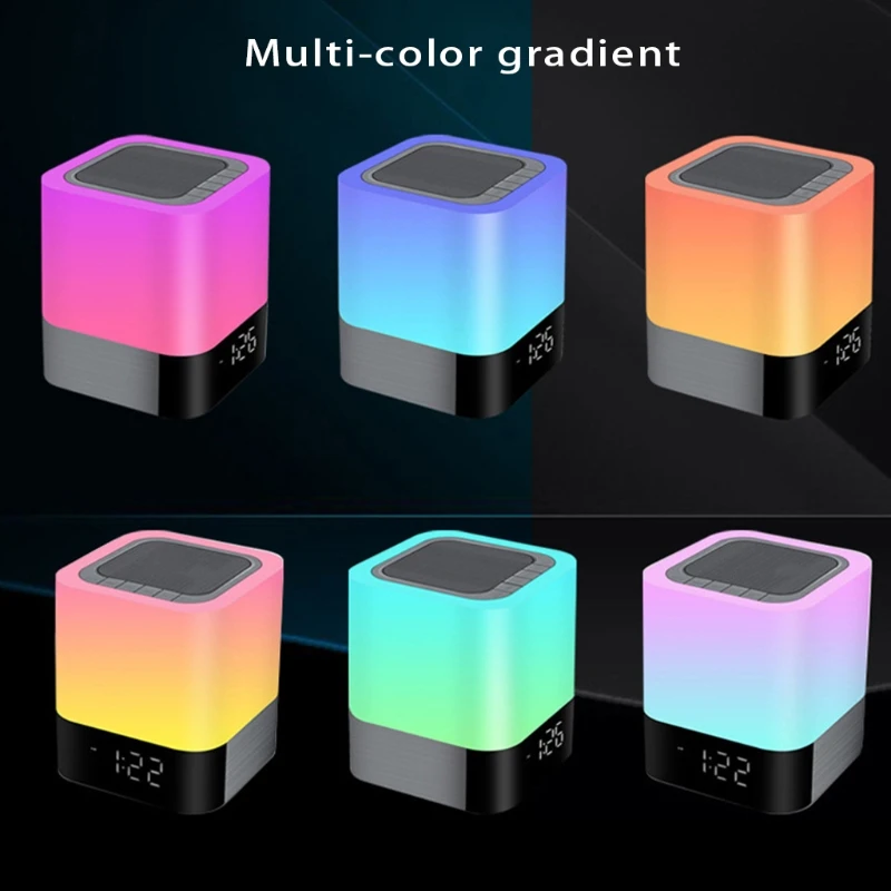 

Desktop Bluetooth-compatible Speaker with Digtal Clock Support U-disk TF Card AUX Input Home Music Equipment