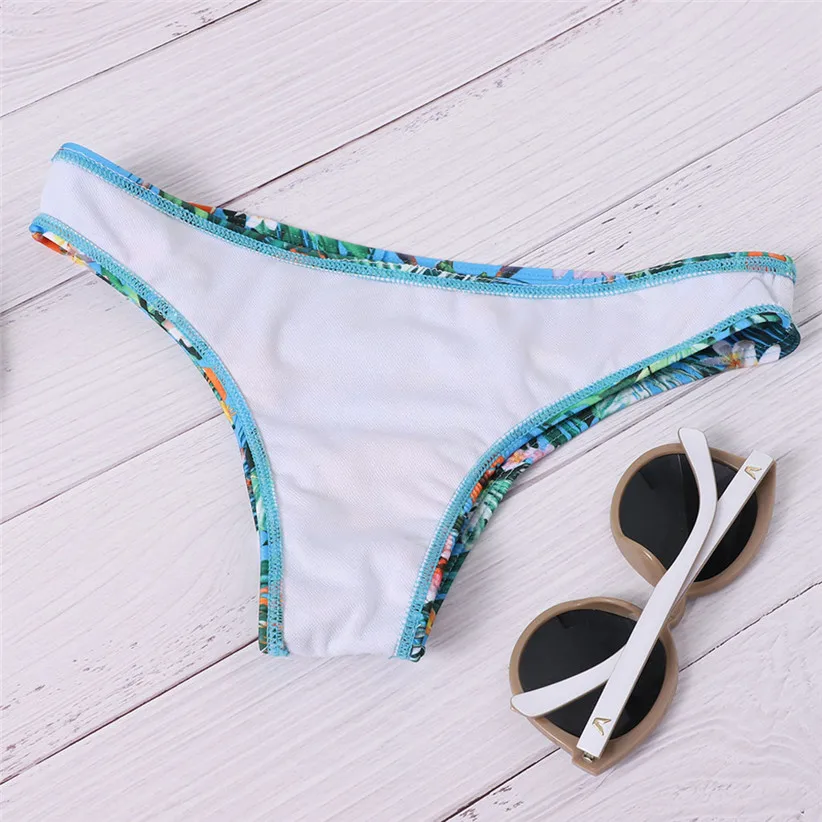 Женский сексуальный Бразильский бикини набор фэнтези цветочный принт пуш-ап