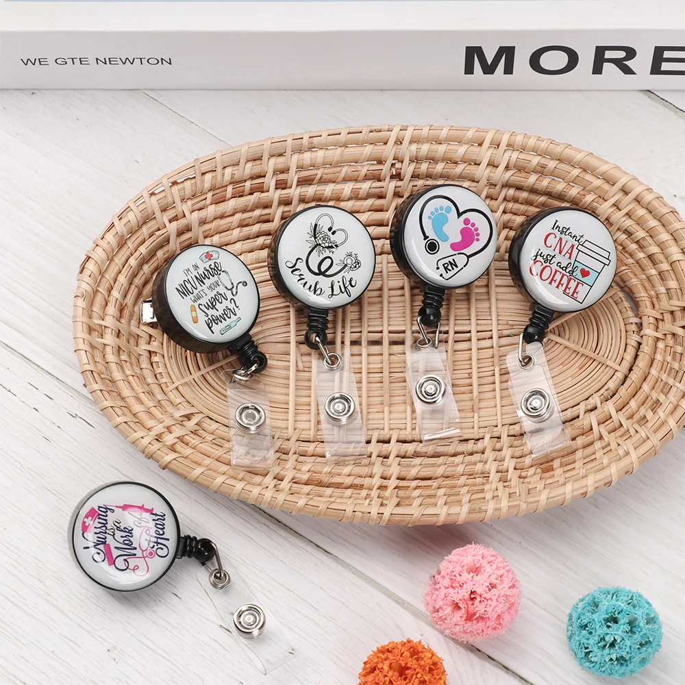 1 шт. креативная вращающаяся на 360 ° Выдвижная бейдж катушка унисекс новая модная