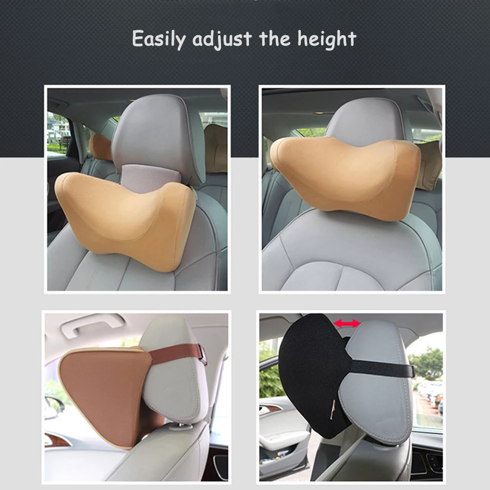 

JINSERTA U Shaped Car Headrest Lumbar Support Pillow Adjustable Neck Protection Rest Pillow Relieve Driving Fatigue Accessories