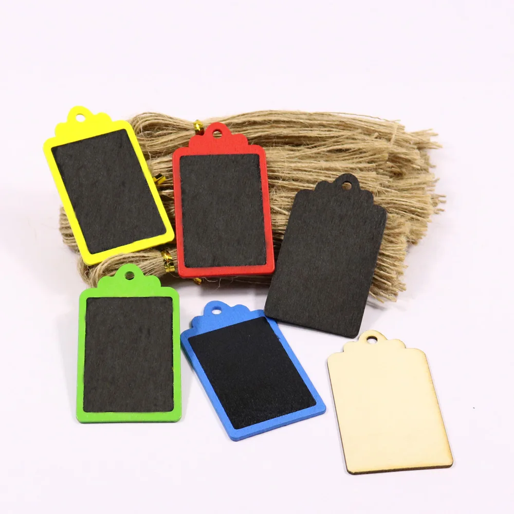 Деревянная Подарочная бирка 10 шт. яркая деревянная подвесная школьная доска