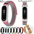 Нейлоновая петля Замена для MiBand 43 браслет долговечные аксессуары ремешки + металлический корпус ремешок для Xiaomi Mi 4