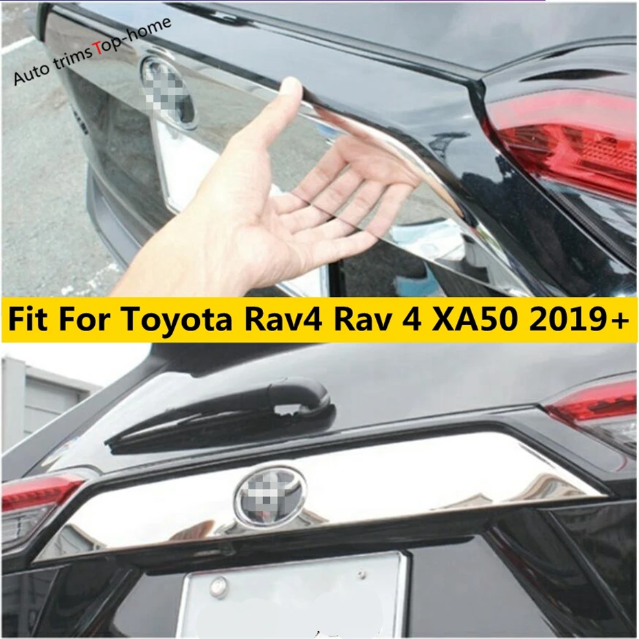 

Stainless Steel Front Rear Trunk Lid Tailgate Door Strip Decor Cover Trim For Toyota Rav4 Rav 4 XA50 2019 - 2022 Car Accessories