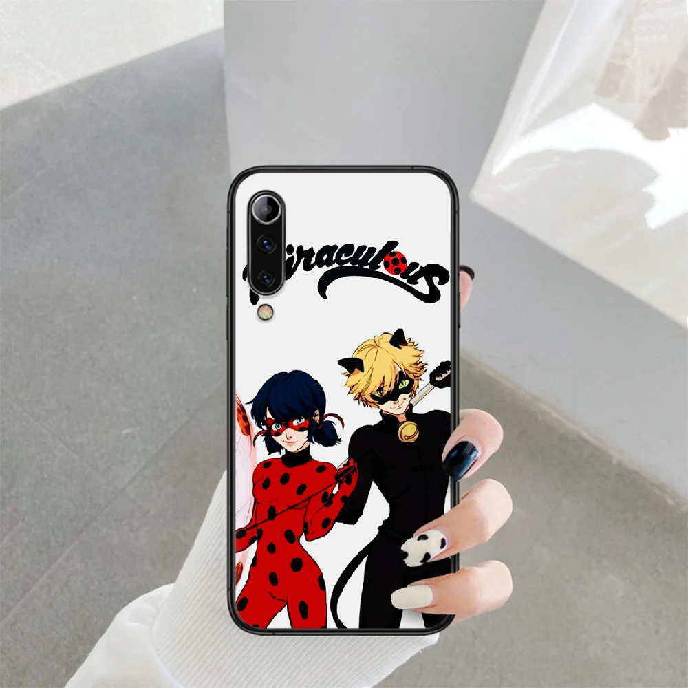 

Seven Star Ladybug Girl Phone Case For Xiaomi Mi Note 10 A3 9 MAX 3 A2 8 9 Lite Pro Ultra black Waterproof Trend Bumper Fashion