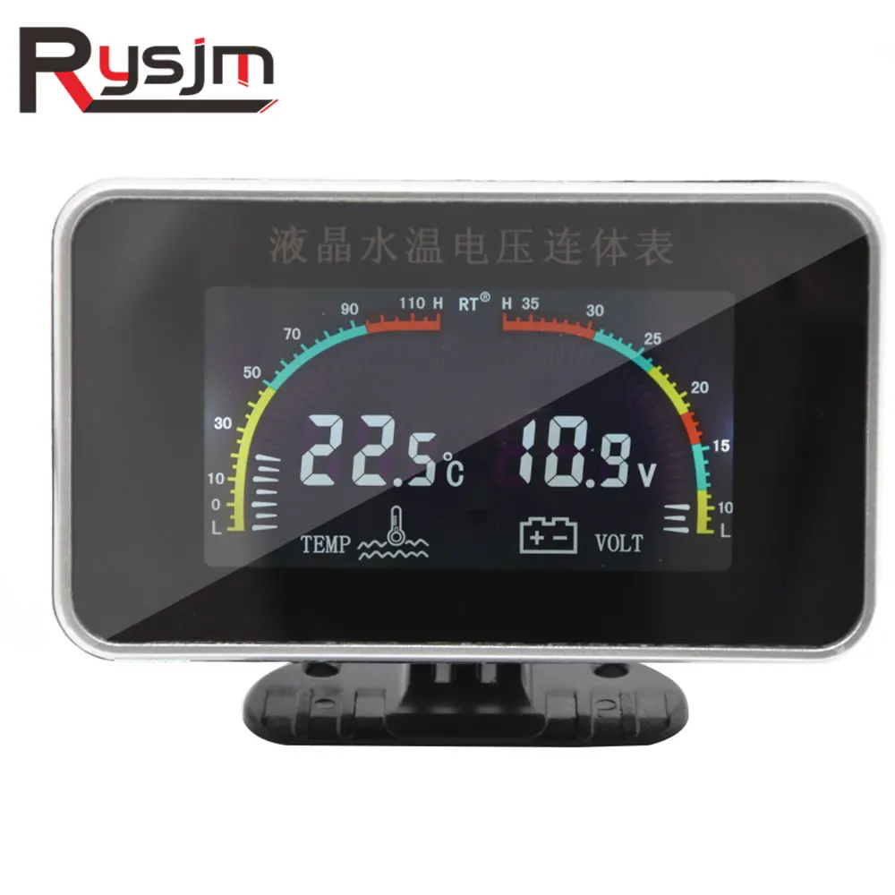 Цифровой автомобильный измеритель температуры воды 2 в 1 вольтметр датчик 10 мм