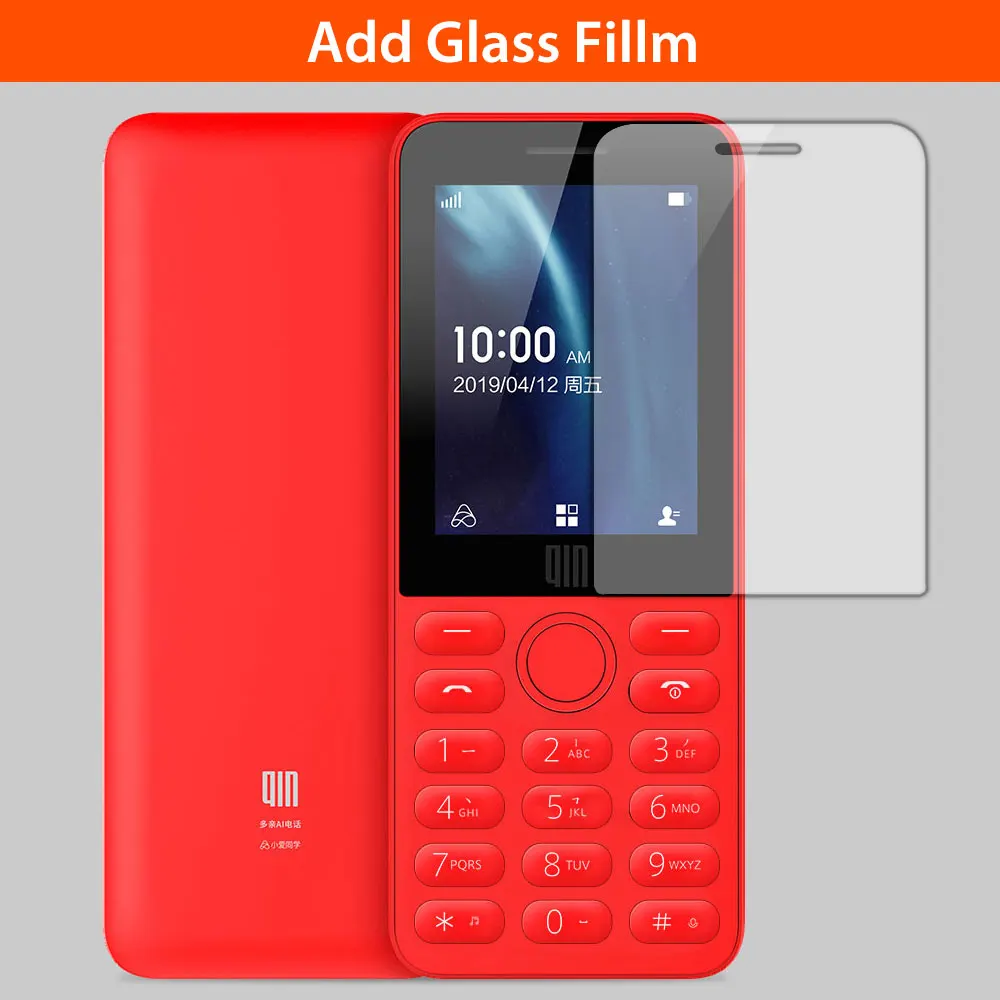 Xiaomi QIN QF9 4G сеть Wi-Fi 1820mAH BT 4,2 инфракрасный пульт дистанционного управления Две sim-карты функция телефона - Цвет: Add Glass Film