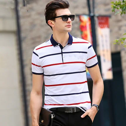 

Summer men's business casual short sleeve t-shirt 2986