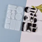 DIY Кристалл эпоксидная смола, форма серьги кулон Творческий кулон ручной работы декоративная силиконовая форма